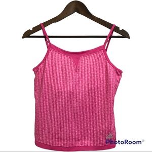 Adidas Womens Climacool Pink Built in Bra Pullover Athletic Tank Top Size M